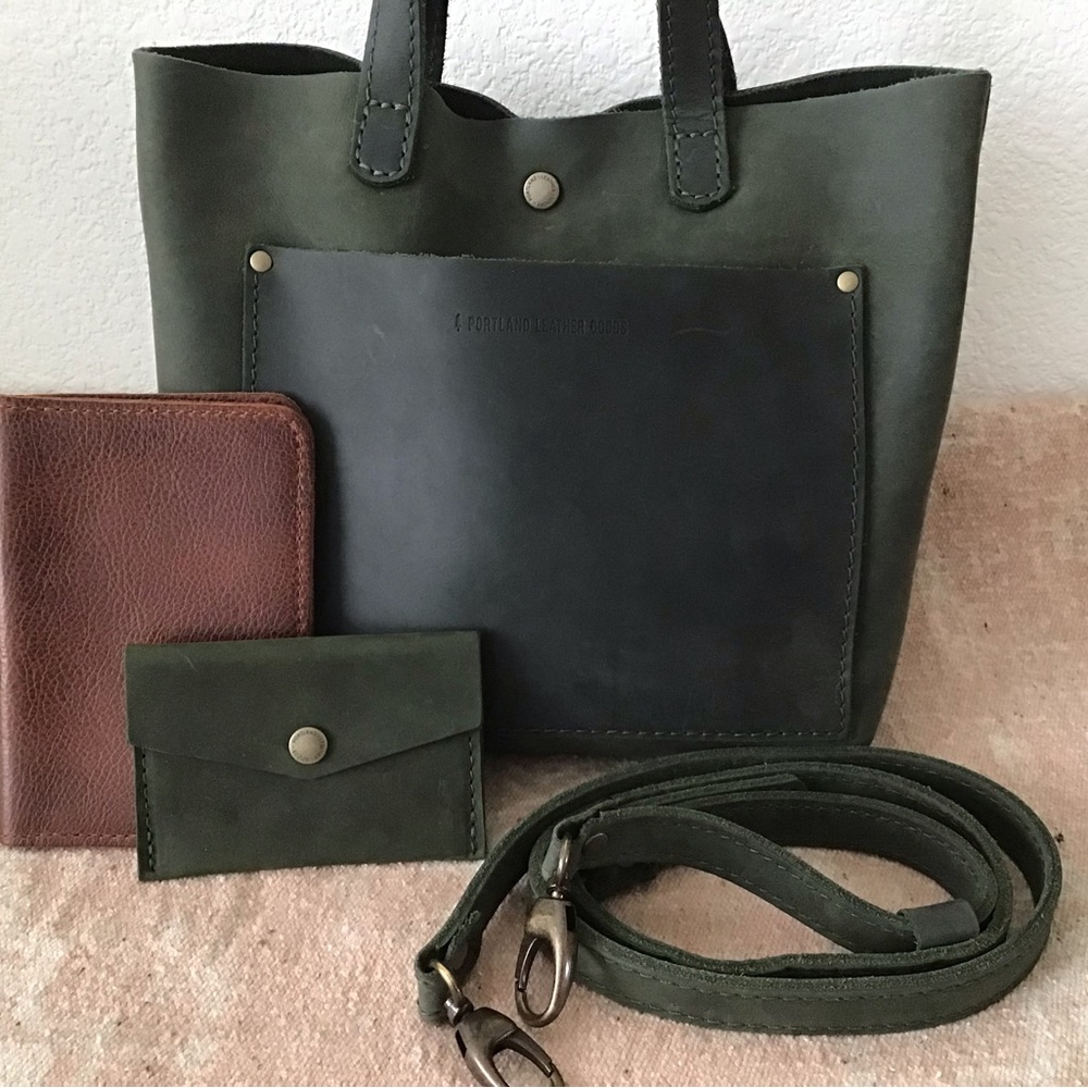 Portland Leather Goods Brushed Green & bundle